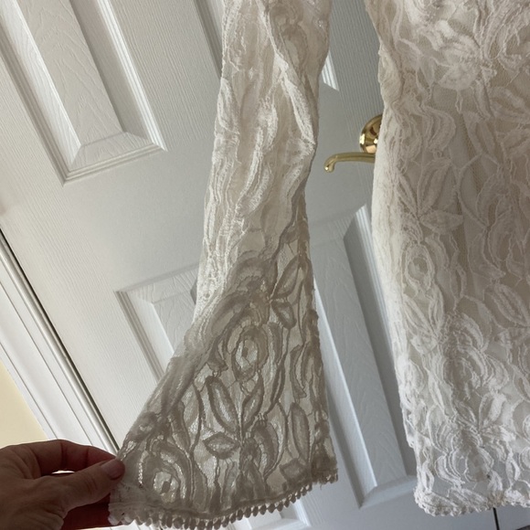 Staring at Stars Lace Stretch Off White Dress - Picture 5 of 10